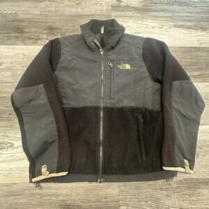 The‎ North Face Black & Tan Women's Small Full Zip Denali Polartec Fleece Jacket
